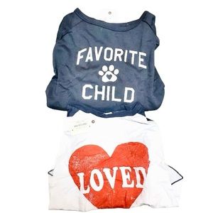 Grayson Pup NWT M Bundle of 2 Dog T shirt Outfits Costumes valentine’s